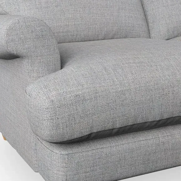Snuggle Chair with Scroll Arms - Silver