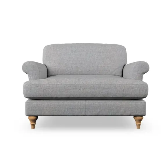 Snuggle Chair with Scroll Arms - Silver