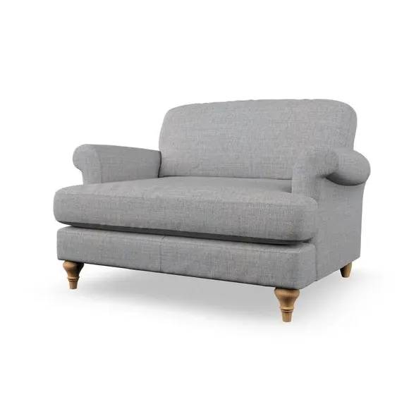 Snuggle Chair with Scroll Arms - Silver