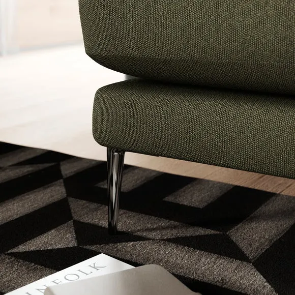 Snuggle Chair with Square Arms - Forest, Boucle