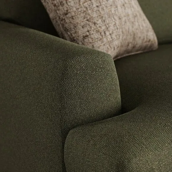 Snuggle Chair with Square Arms - Forest, Boucle