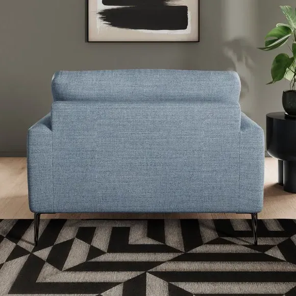 Snuggle Chair with Square Arms - Navy, Fabric