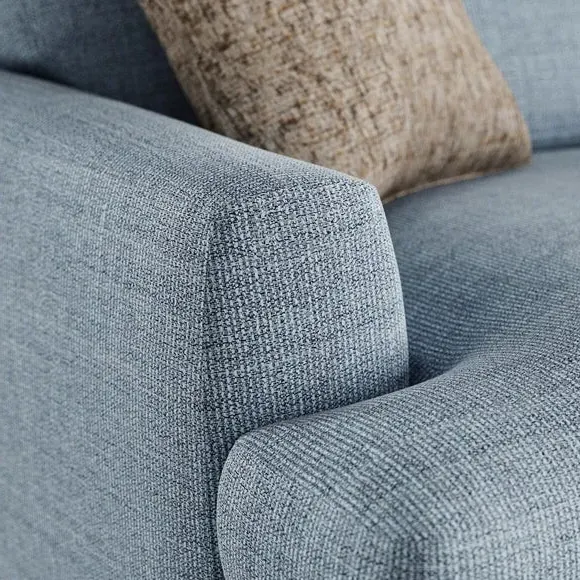 Snuggle Chair with Square Arms - Navy, Fabric