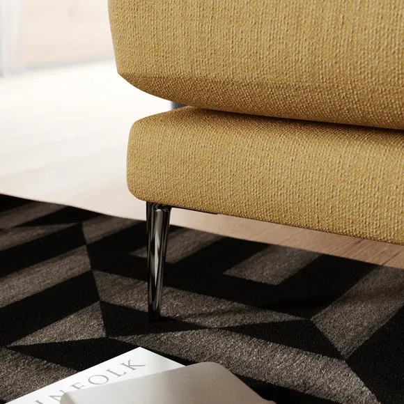 Snuggle Chair with Square Arms - Ochre, Fabric
