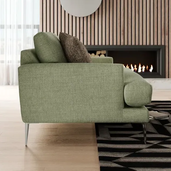 Snuggle Chair with Square Arms - Sage, Fabric