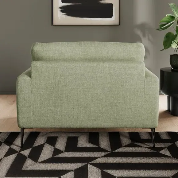 Snuggle Chair with Square Arms - Sage, Fabric
