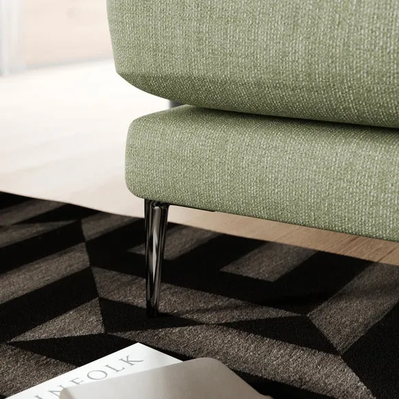 Snuggle Chair with Square Arms - Sage, Fabric