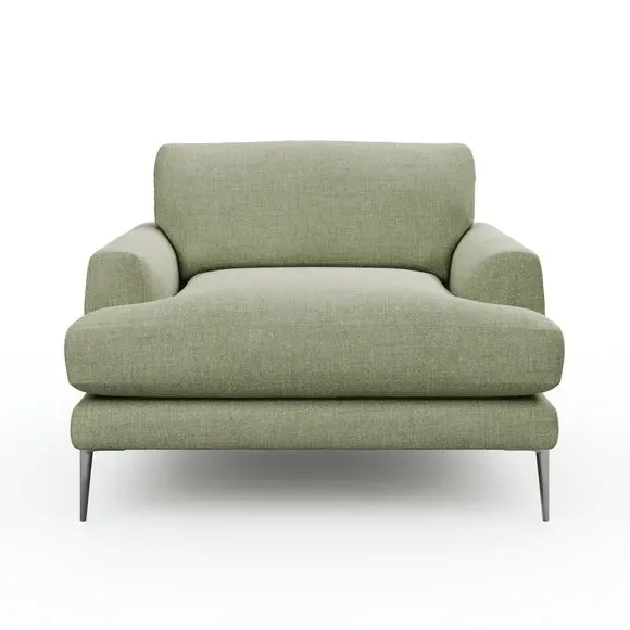 Snuggle Chair with Square Arms - Sage, Fabric