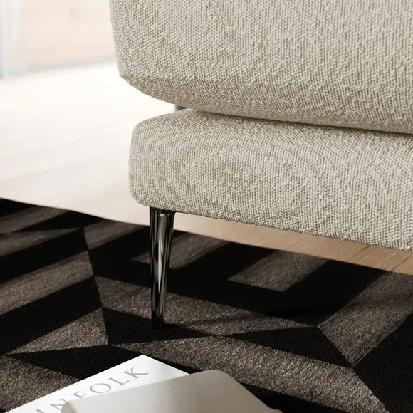 Snuggle Chair with Square Arms - Sandstone, Boucle