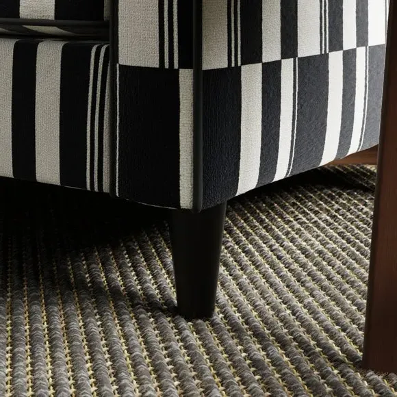 Snuggle Chair with Stripe Design - Black