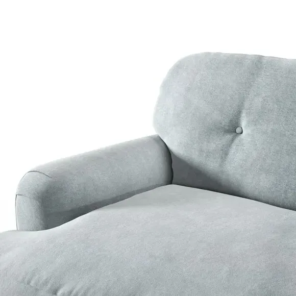 Snuggle Chair with Turned Legs - Blue, Velvet