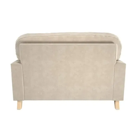 Snuggle Chair with Turned Legs - Sand, Velvet