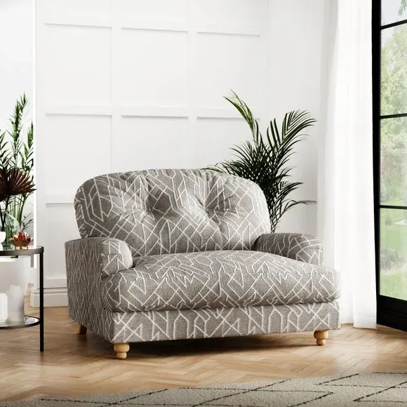 Snuggle Chair with Wooden Legs - Natural, Chenille image