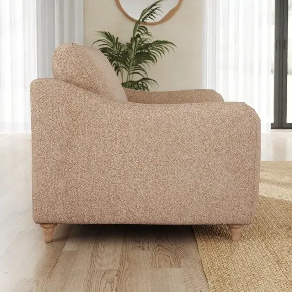 Snuggle Sofa with Curved Arms - Clay, Fabric