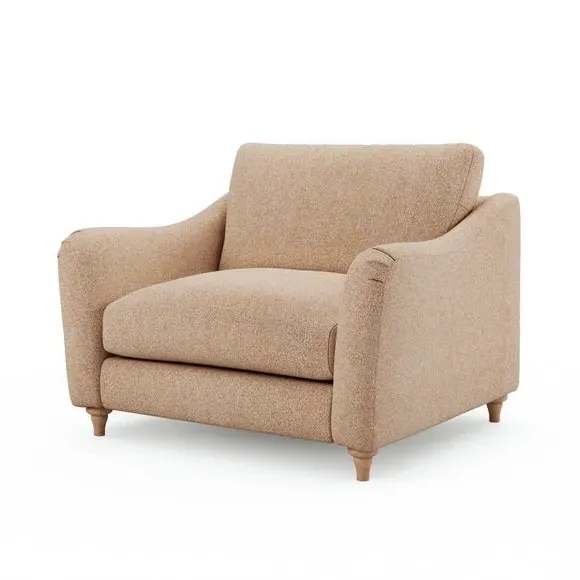 Snuggle Sofa with Curved Arms - Clay, Fabric