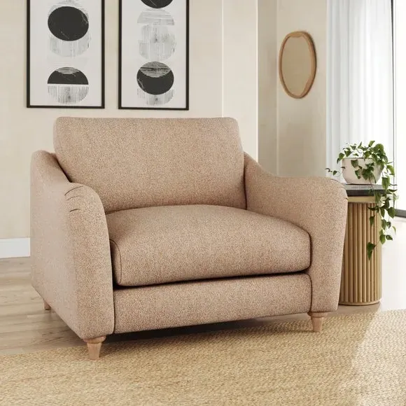 Snuggle Sofa with Curved Arms - Clay, Fabric image