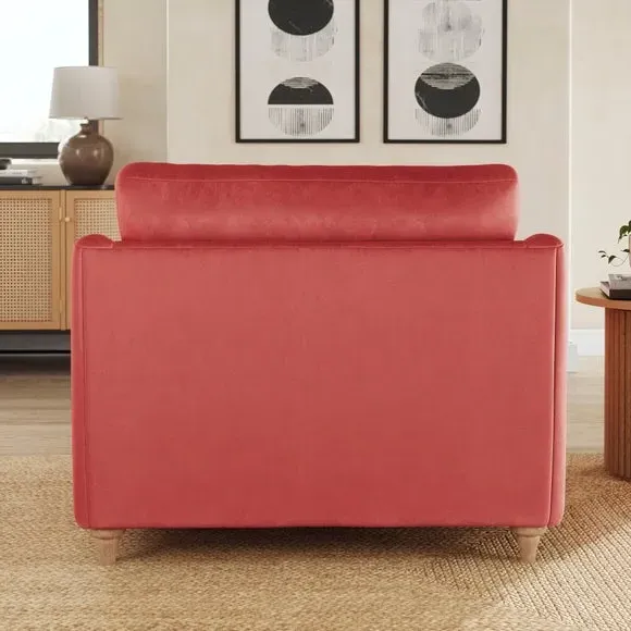 Snuggle Sofa with Curved Arms - Clay, Velvet