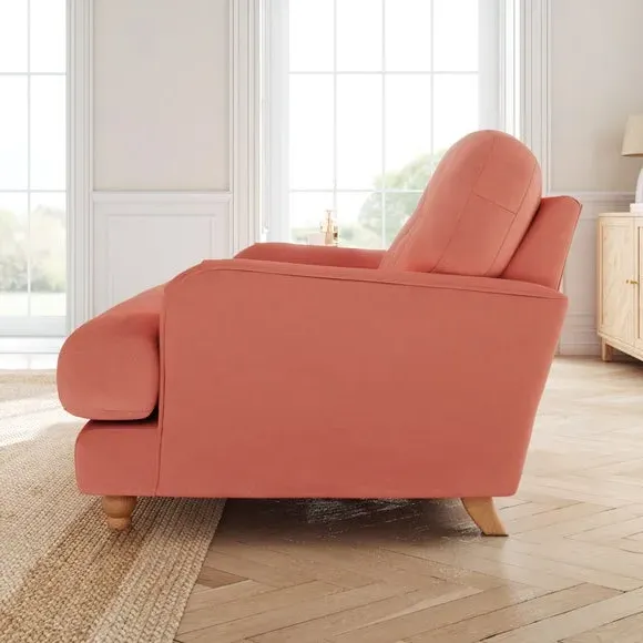 Snuggle Sofa with Fibre Filling - Coral, Velvet
