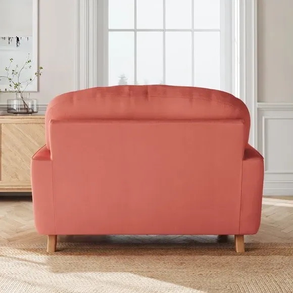 Snuggle Sofa with Fibre Filling - Coral, Velvet