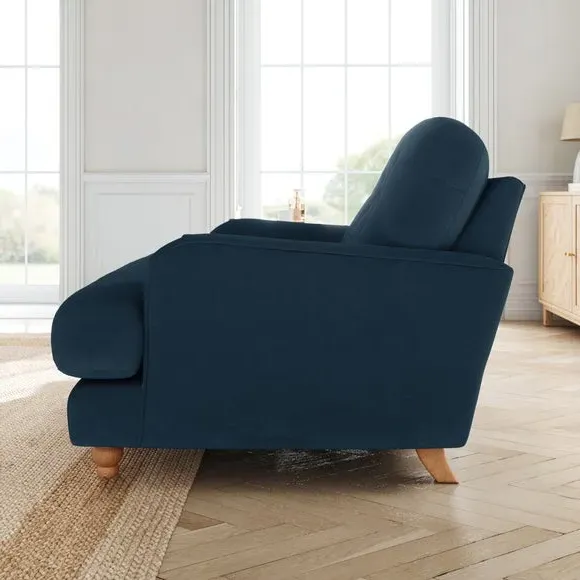 Snuggle Sofa with Fibre Filling - Navy, Velvet