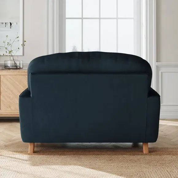 Snuggle Sofa with Fibre Filling - Navy, Velvet