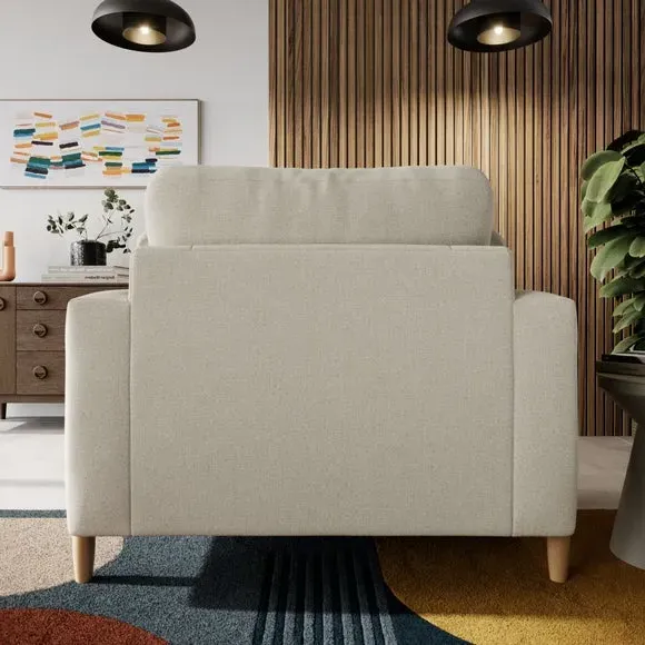 Snuggle Sofa with Square Arms - Natural, Fabric