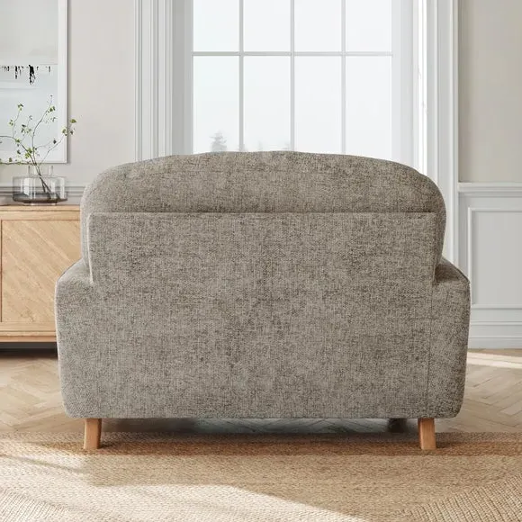 Snuggle Sofa with Wooden Legs - Mushroom, Chenille