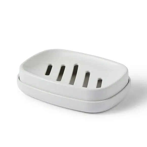 Soap Dish with Drainage - White, Plastic