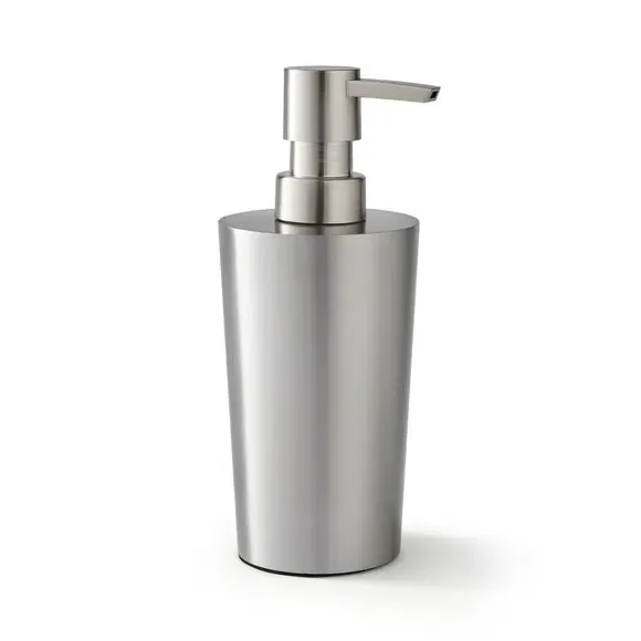 Soap Dispenser with Pump - Brushed Silver