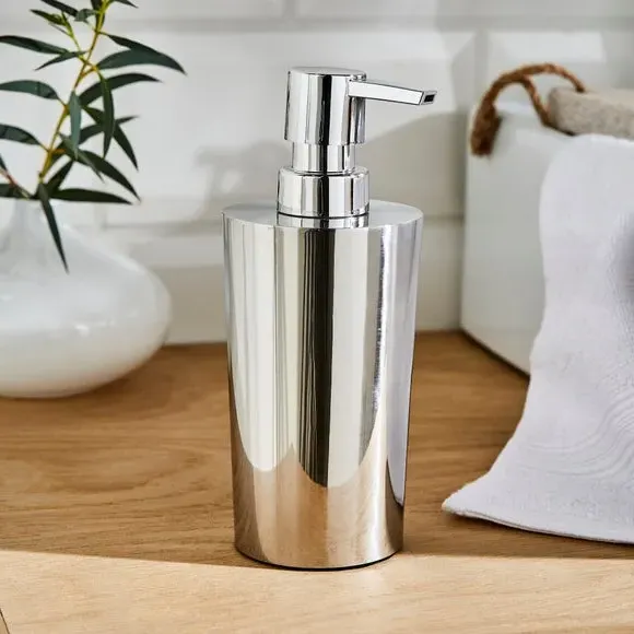 Soap Dispenser with Pump - Chrome, Plastic