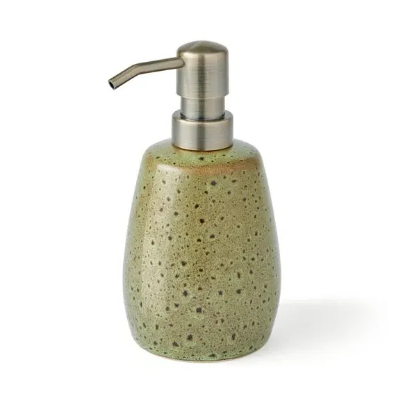 Soap Dispenser with Pump - Green, Ceramic