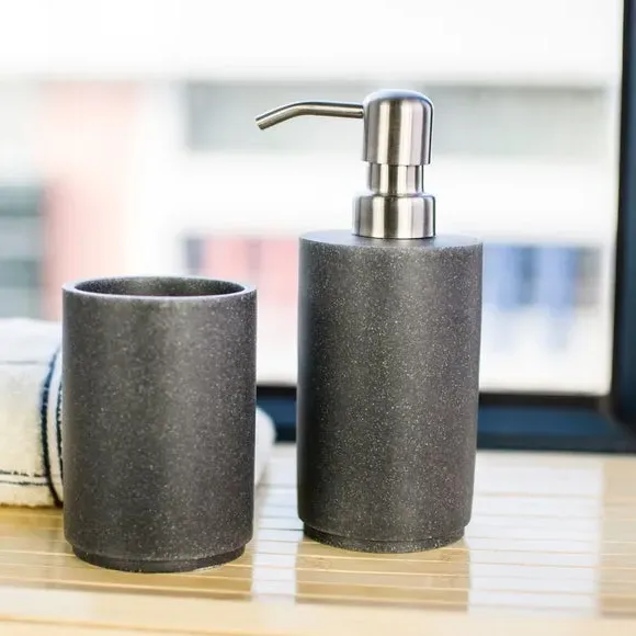 Soap Dispenser with Pump - Grey, Resin