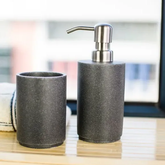 Soap Dispenser with Pump - Grey, Resin
