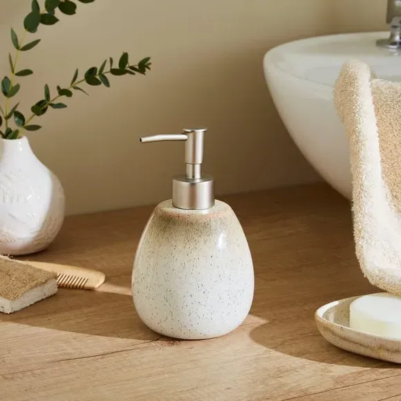 Soap Dispenser with Pump - Natural, Ceramic image