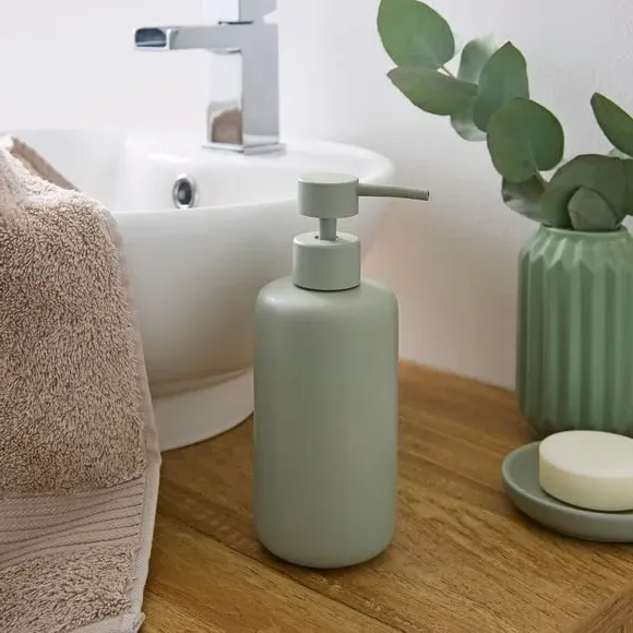 Soap Dispenser with Pump - Sage, Ceramic image