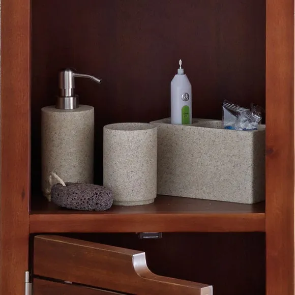 Soap Dispenser with Pump - Sandstone, Resin