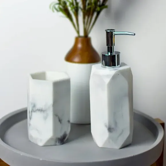 Soap Dispenser with Pump - White, Resin