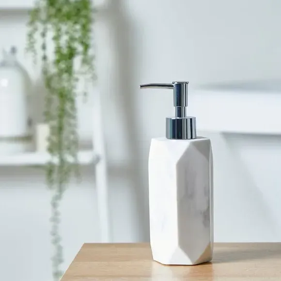 Soap Dispenser with Pump - White, Resin image