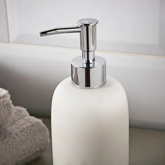 Soap Dispenser with Smooth Finish - White