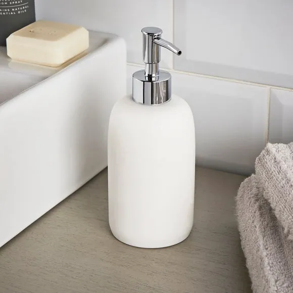 Soap Dispenser with Smooth Finish - White image