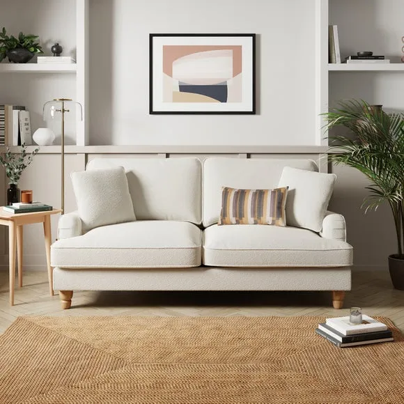 Sofa Bed with Storage - Ivory, Boucle