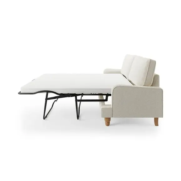 Sofa Bed with Storage - Ivory, Boucle