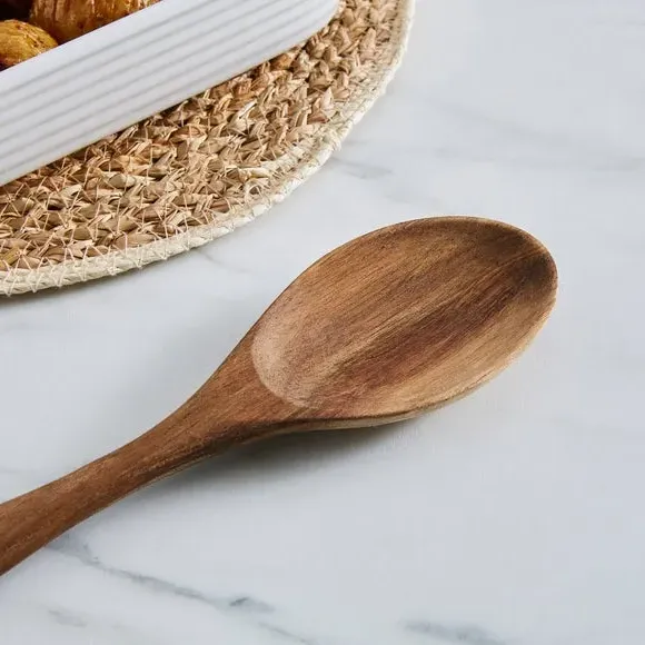 Solid Wooden Spoon - Natural, Acacia Wood