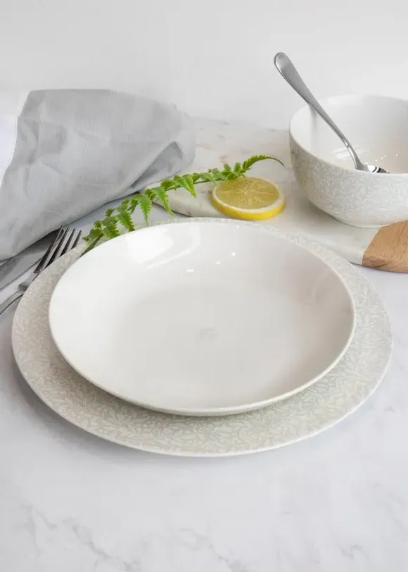 Soup Bowl - Light Grey, Bone China