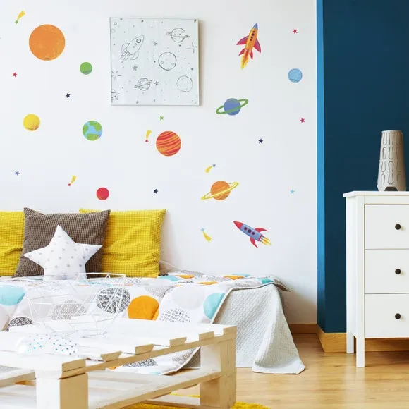 Space Wall Stickers - Multicolor, Self-Adhesive image
