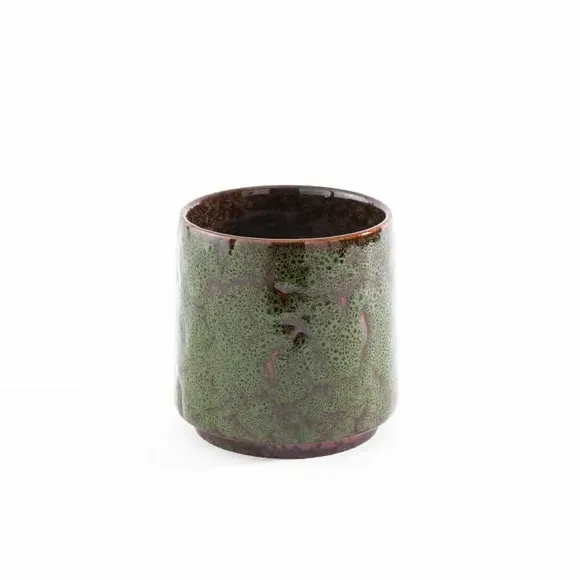 Speckle Glaze Candle - Green, Ceramic