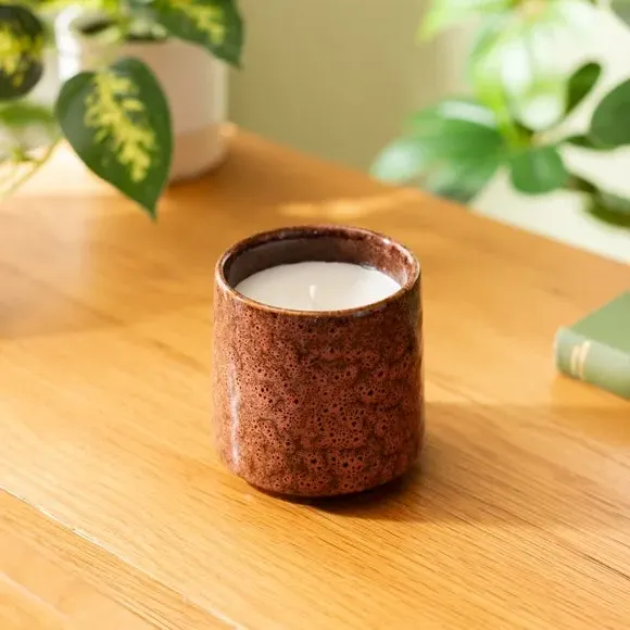 Speckle Glaze Candle - Natural, Ceramic