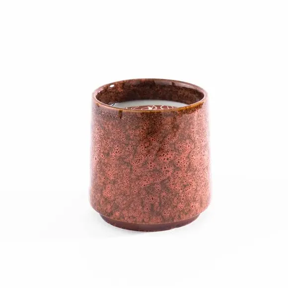 Speckle Glaze Candle - Natural, Ceramic