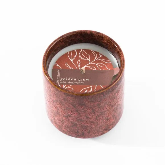 Speckle Glaze Candle - Natural, Ceramic