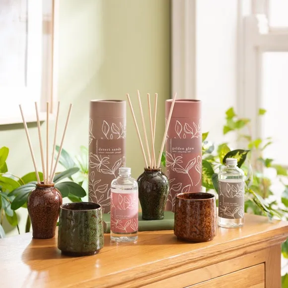 Speckle Glaze Reed Diffuser - Brown, Ceramic